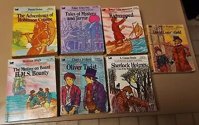 Lot Of 7 Vintage Pocket Sized Illustrated Classic Editions By Moby Books 1977-79 • $8.99