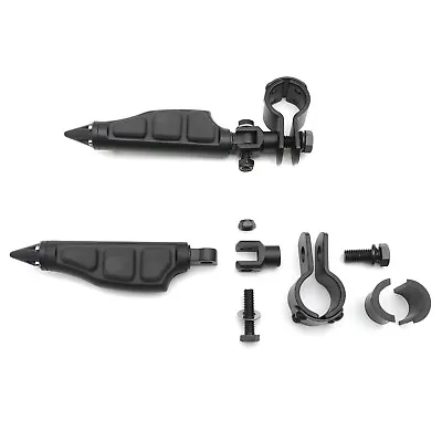 Black 1  1-1/4  Highway Radical Stiletto 4475 Foot Pegs Clamps For Yamaha XV250  • $56.99