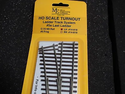 Micro- Engineering #14-818 HO LADDER TRACK SYSTEM TURNOUT LH #5e Code 70 • $46.95