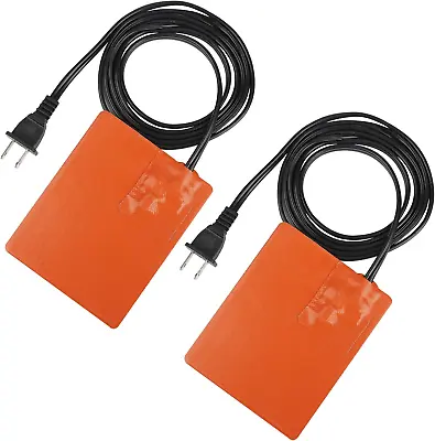 2Pcs Silicone Car Heater Pad - 4 X 5 Self-Adhesive Oil Pan Heater Pad W • $27.55