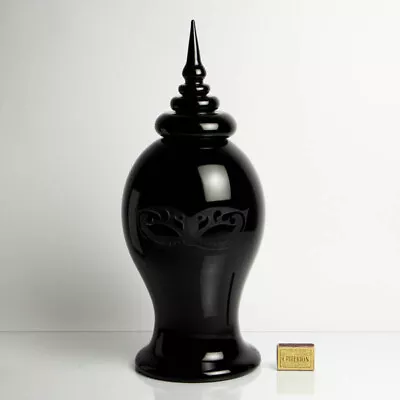 Lid Can Gigantic Roberto Cavalli Signed Murano Glas Black • $372.30