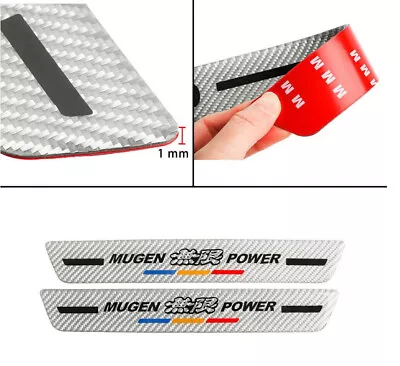 Car Door Sill Protector Sticker Emblem Decorative Strip Silver Carbon For Honda • $41.99