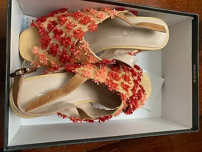 Silent D Raffia And Leather Kati Sandals Almost Brand New In Box. S 39 • $65