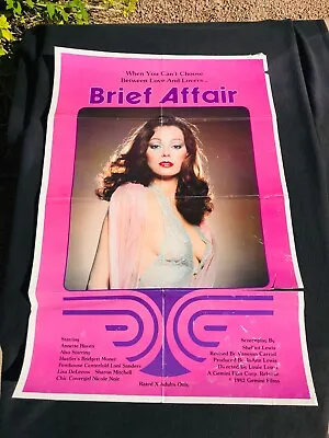 38  X 25   BRIEF AFFAIR  Annette Haven Original Vintage Adult Film Poster 1982 • $15