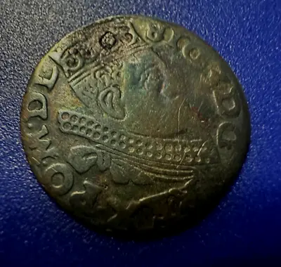 1599 Silver Poland Sigismund 3 Groszy Hammered Trojak (groszy Coin) • $23