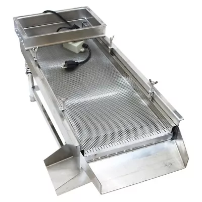 110V 3mm Stainless Steel Linear Vibrating Screen Single Layer Sifter Shaker • $550.05