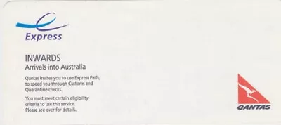 Qantas Memorabilia - 20 Express Inwards Arrivals Cards • $18.66