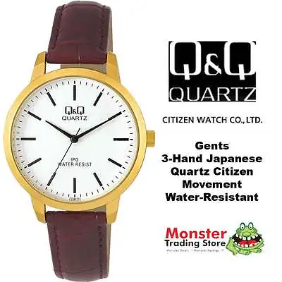 Aussie Seller Medium Size Leather Band Watch Citizen Made C154j111 Warranty • $39.20