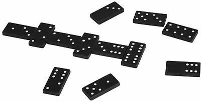 £4.75 • Buy Black Dominoes Box Game Travel Children Toy Double Six Kids Classic UK SELLER.