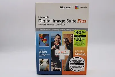 Microsoft Digital Image Suite Plus 2006 + Pinnacle Studio V.10 Photo Video NEW • $59.99