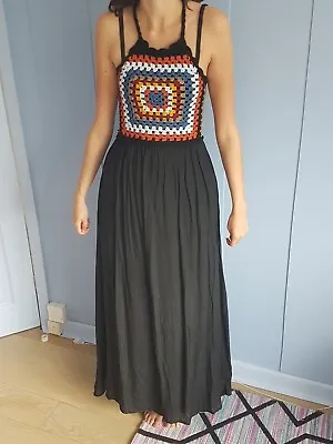 £9.99 • Buy Apricot  8. Gorgeous Black Maxi Dress With Hand Crocheted Bodice. £35 New.