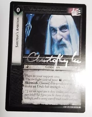 Original Hand Signed Christopher Lee Lord Of The Rings Trading Card  • £67.46