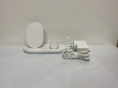 White Belkin Boostcharge 3-In-1 Wireless Charging Dock IPhone/AirPod *Used* • $24.99