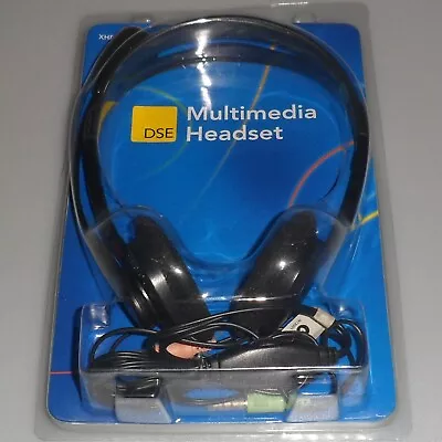 DSE Multimedia Headphone Adjustable Gaming PC Laptop Computer Headset With Mic • $17.99