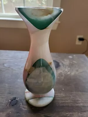 Onyx Marble Vase Pink BlueGreen Natural Stone Genuine Mosaic Flower Rare Unique  • $64