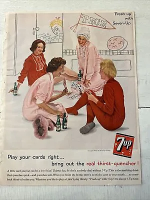 £5.66 • Buy 1961 Vintage Ad 7up College Slumber Party Play Your Cards Right Bring Out The…