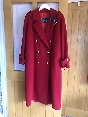 Gorgeous Ladies Red Burberrys Coat - BNWT Wool & Camel Hair • £25