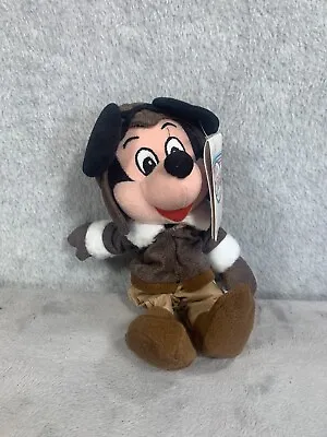 Disney Pilot Mickey Mouse 8  Bean Bag Plush Toy • $9.98