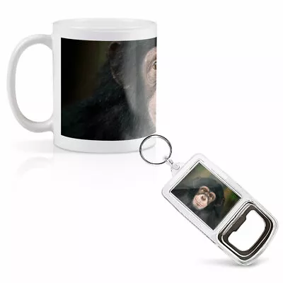 Mug & Bottle Opener-Keyring-set - Cheeky Chimpanzee Monkey   #14240 • £9.99