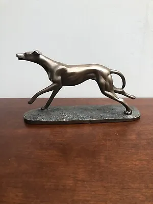 £30 • Buy Hard Resin Greyhound Sculpture Ornament Figurine Statue In Bronze Colour Effect 