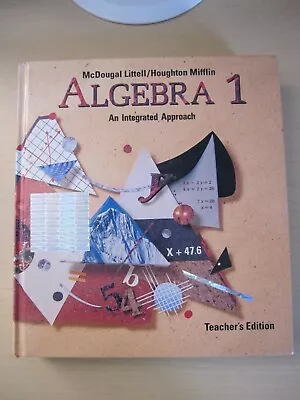 Algebra 1 An Integrated Approach Teacher's Edition McDougal Littell/Houghton • $30