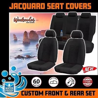 Jacquard 2 Rows Seat Covers For Toyota Camry ASV50R RZ Sedan 12/2011-2017 Black • $299