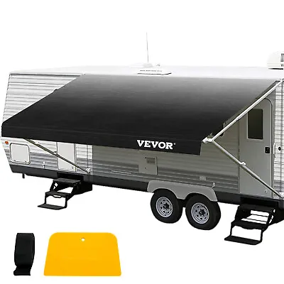 VEVOR RV Awning Replacement Fabric 20 Ft RV Camper Trailer Fabric Charcoal Fade • $89.99
