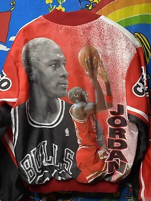 Vintage Michael Jordan Chalk Line Jacket Chicago Bulls Size M • $124.99