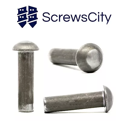 £9.95 • Buy Solid Steel Round Head Rivets DIN 660  -  M2 M2.5 M3 M4 M5 M6 M8