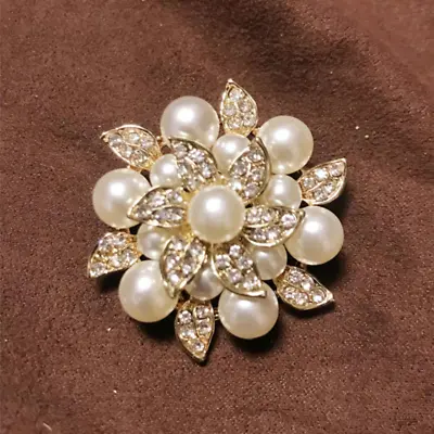 Vintage Pearl Brooch Pin Badge Brooch Jewelry Women Party Corsage Accessories • $6.29