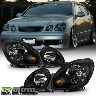 For Blk 1998-2005 Lexus GS300 GS400 GS430 Replacement Headlights Headlamps 98-05 • $158.99