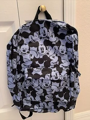 Disney Store Mickey Mouse Expressions 18  School Backpack Blue W/ Laptop Sleeve • $30