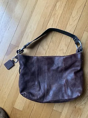 Gorgeous Ellington Sadie Brown Soft Leather Hobo Shoulder Bag EUC • $59.95
