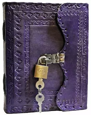 Leather Diary Journal Notepad Writing Book With Lock And Key  5 X 7 Inch AU • $33.34