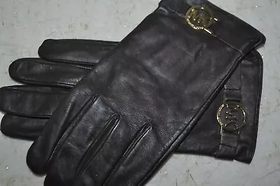 Michael Kors Womens Brown Leather Gloves SIZE XL • $19.78