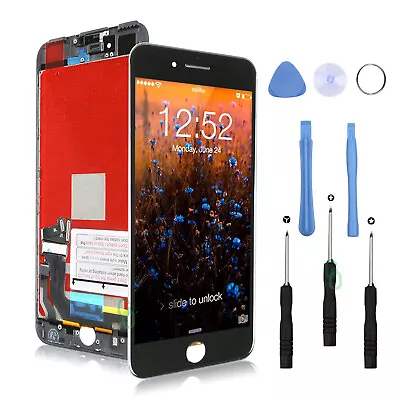 For IPhone 7 Plus LCD Screen Replacement Touch Digitizer Display Assembly+ Frame • £11.99