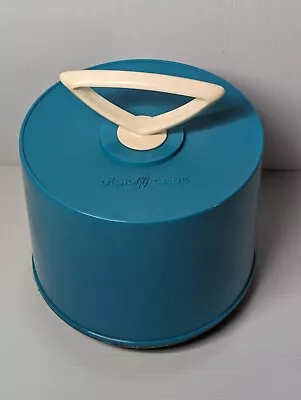 Vtg Disk-Go-Case For 45 RPM Records Plastic Teal Blue Carrier Storage Supronics • $28.90