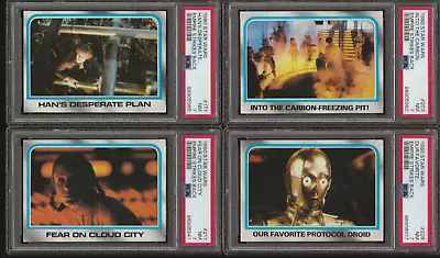 1980 Star Wars Empire Strikes Back (lot Of 4 Different)  Psa 7 Nm Graded Cards • $3.25