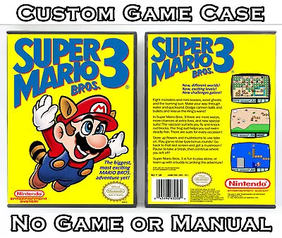 Super Mario Bros. 3 - Nintendo NES Custom Case *NO GAME* • $10.99