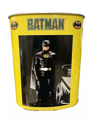 Rare Vintage 1989 Batman Metal Trash Can Michael Keaton Dc Comics Vintage Batman • £53.03