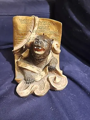 Vintage Wall Street Journal Bear 1969 Bookend Universal Statuary Corp • $55