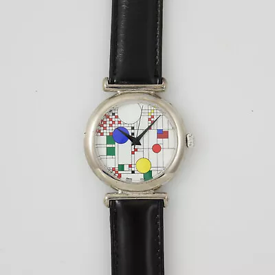 Vintage ACME Studio FRANK LLOYD WRIGHT Sterling Silver Swiss Quartz Watch • $995