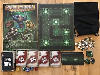 40k Space Marine Adventures Labyrinth Of The Necrons Board Game NO BOX OR MINIS • £6