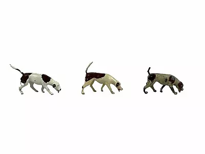 Britains Proprietors Metal Miniature Toy Figures 3 Hunting Dogs Sniffing Pointer • $32