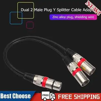£5.87 • Buy 30cm 3Pin XLR Female To Dual 2 Male Y Splitter Mic DJ Cable Adapter Audio Cable