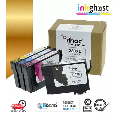 Rihac 220 & 220XL Ink Cartridges Alternative For Epson WF-2630 WF-2660 WF-2650 • $26.96