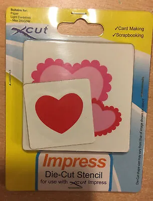 X-cut Impress Die Cut Stencil - Heart Collection • £1.50
