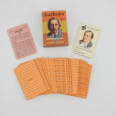 Vintage Authors Mini Deck Card Game By Whitman W Instructions Complete Set • $29.99