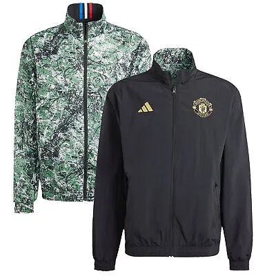 Men's Adidas Originals Black Manchester United X Stone Roses 2023/24 Reversible • $109.99