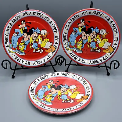 Disney Party Paper Plates 24 Pcs Vintage 90s New Mickey Minnie Goofy Donald • $15.99